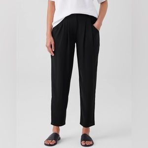 Eileen Fisher Silk Georgette Crepe Carrot Pant
